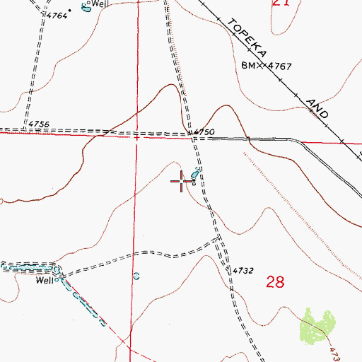 Topographic Map of 01305 Water Well, NM