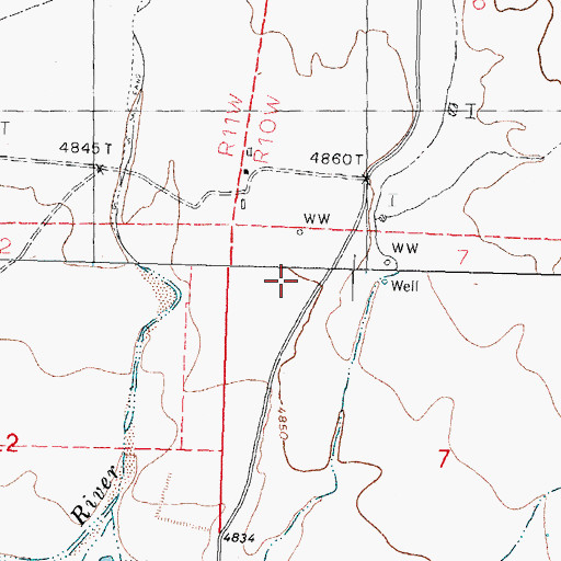 Topographic Map of 1283 Water Well, NM