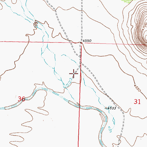 Topographic Map of 01254 Water Well, NM