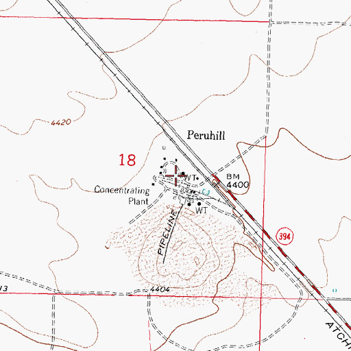 Topographic Map of Peru 1 Water Well, NM