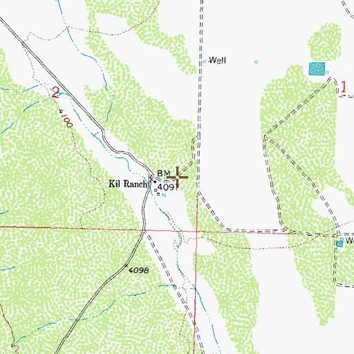 Topographic Map of 10298 Water Well, NM