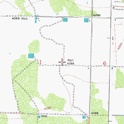 Topographic Map of 00639 Water Well, NM