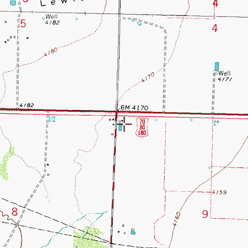 Topographic Map of 10109 Water Well, NM