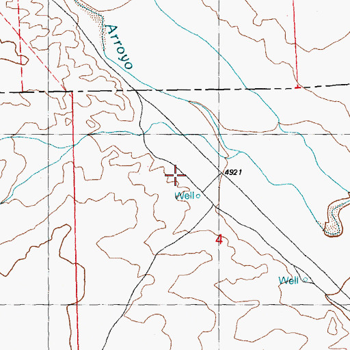 Topographic Map of 01317 Water Well, NM