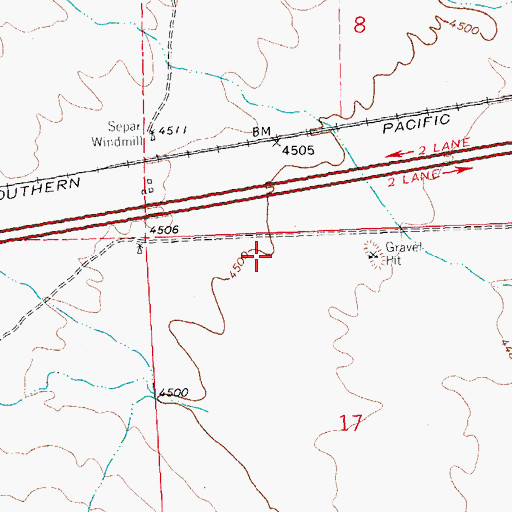 Topographic Map of 1574 Water Well, NM