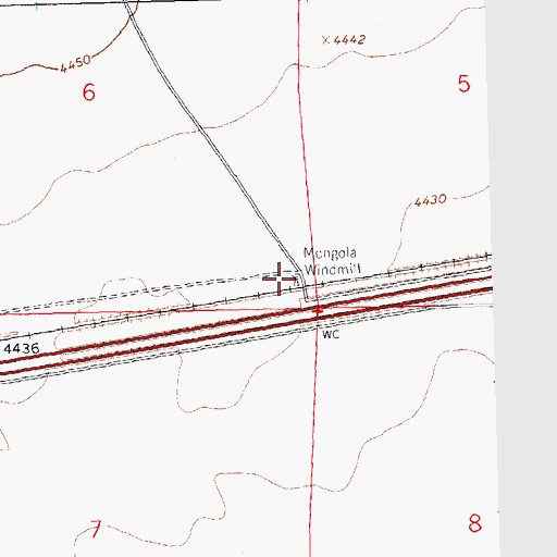 Topographic Map of 10228 Water Well, NM