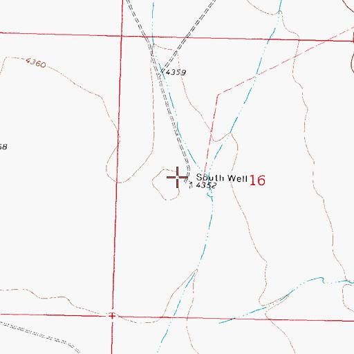 Topographic Map of 05014 Water Well, NM