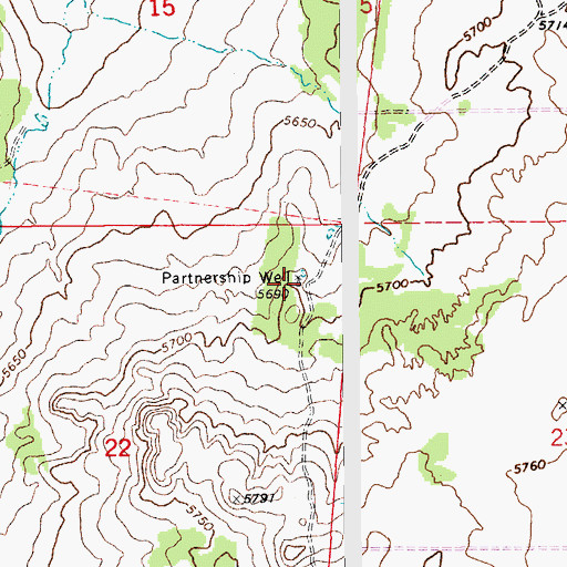 Topographic Map of Partnership Well, AZ