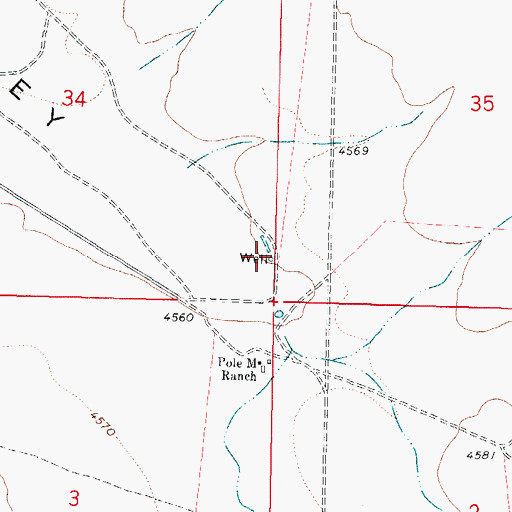 Topographic Map of 10021 Water Well, NM