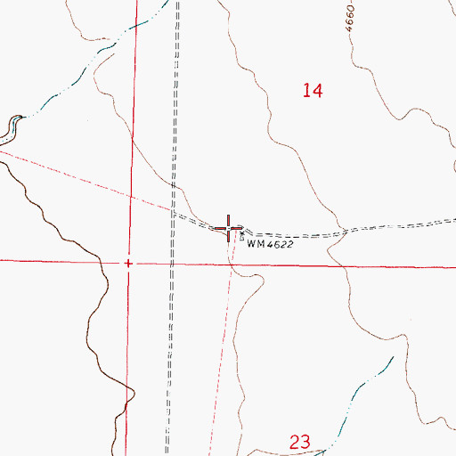 Topographic Map of 10464 Water Well, NM