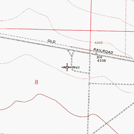 Topographic Map of 01127 Water Well, NM