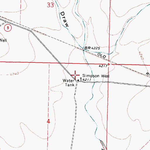 Topographic Map of 01136 Water Well, NM