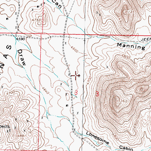 Topographic Map of 016067 Water Well, NM
