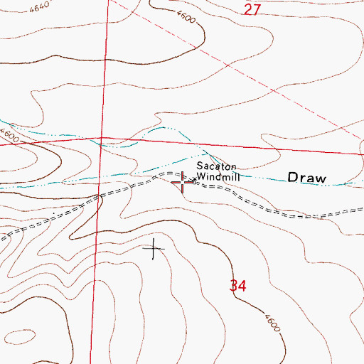 Topographic Map of 01636 Water Well, NM