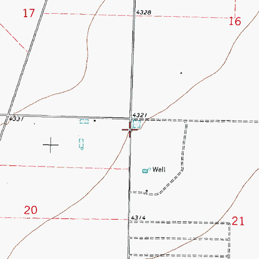 Topographic Map of 10187 Water Well, NM