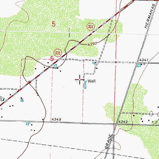 Topographic Map of 00392 Water Well, NM