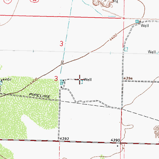 Topographic Map of 10211 Water Well, NM