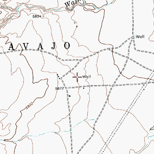 Topographic Map of 12T-351 Water Well, NM