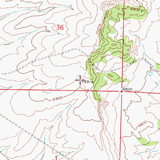 Topographic Map of Kimbeto-1 Water Well, NM