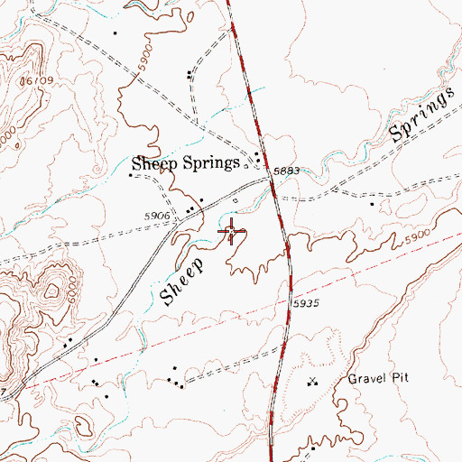 Topographic Map of 12T-325 Water Well, NM