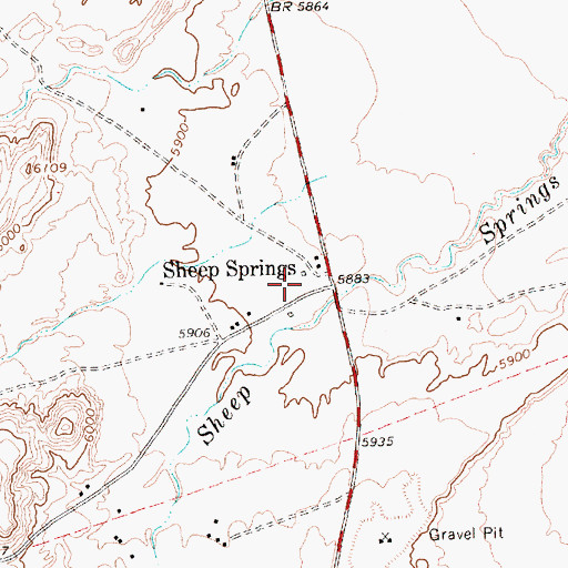 Topographic Map of 12R-126B Water Well, NM