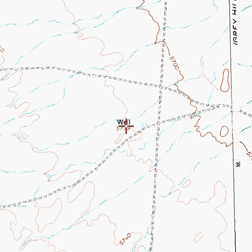 Topographic Map of 14T-521 Water Well, NM
