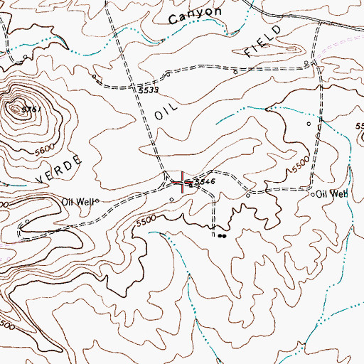 Topographic Map of A-14 Water Well, NM