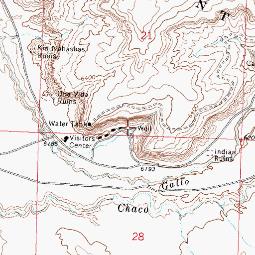 Topographic Map of CC Kernodle Number 1 Water Well, NM