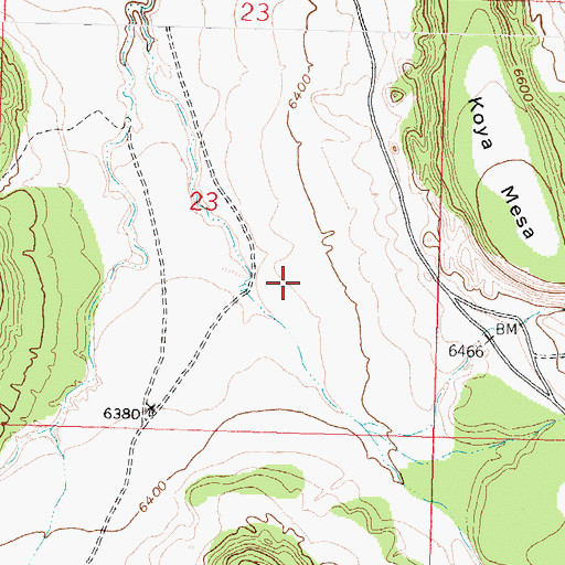 Topographic Map of Acoma Pueblo Grant, NM