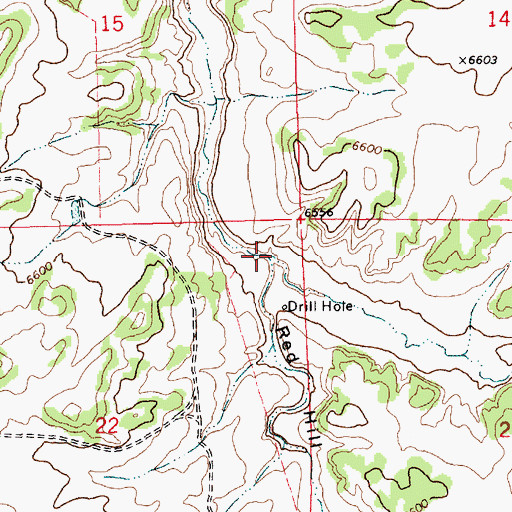 Topographic Map of Agua Fria Creek, NM