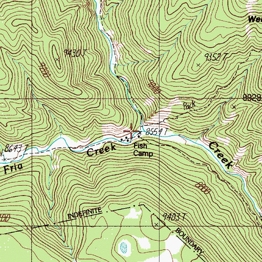 Topographic Map of Agua Fria Creek, NM