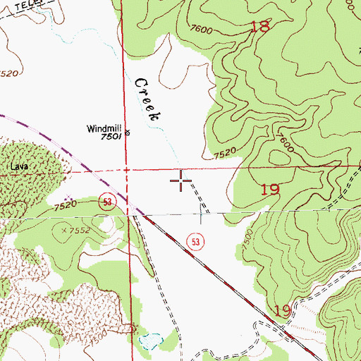 Topographic Map of Agua Fria Creek, NM