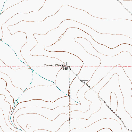 Topographic Map of Corner Windmill, NM