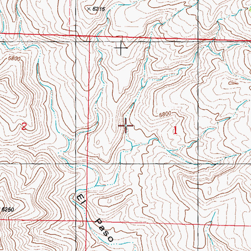 Topographic Map of Esque Spring (historical), NM