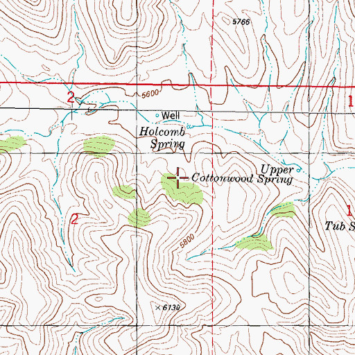 Topographic Map of Holcomb Spring, NM