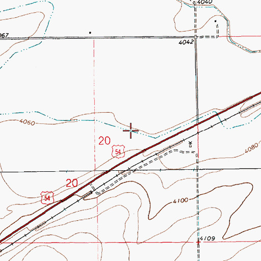 Topographic Map of Hudson Lateral, NM