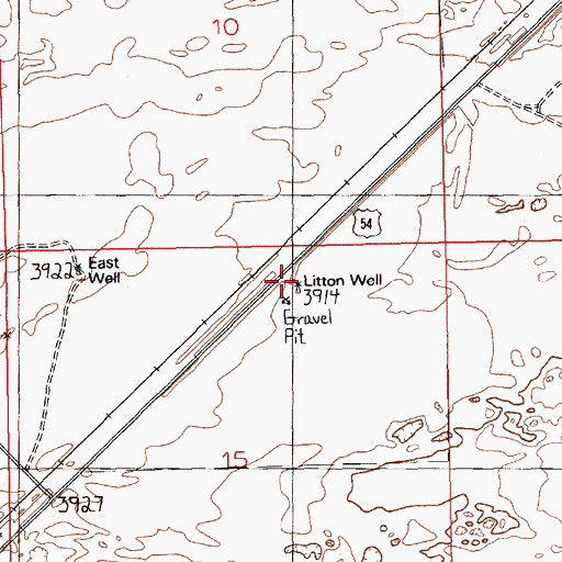 Topographic Map of Litton Well, NM