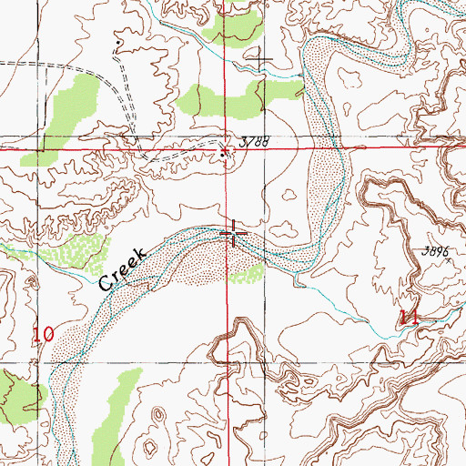Topographic Map of Marinez Creek, NM