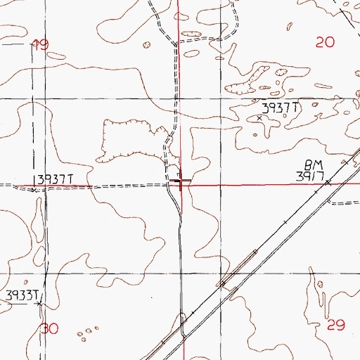 Topographic Map of Meeks Ranch, NM