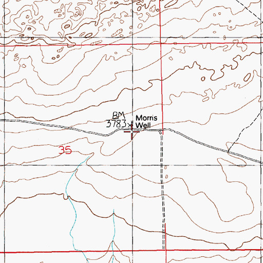 Topographic Map of Morris Well, NM