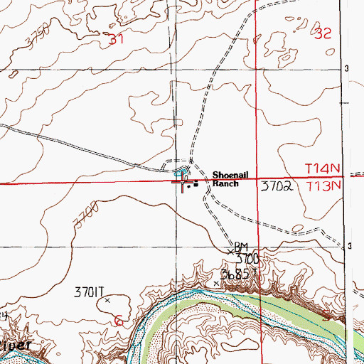 Topographic Map of Pyle Ranch, NM