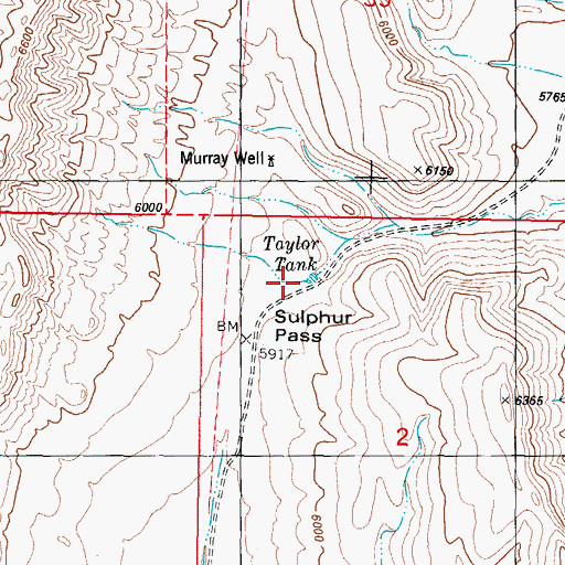 Topographic Map of Taylor Tank, NM