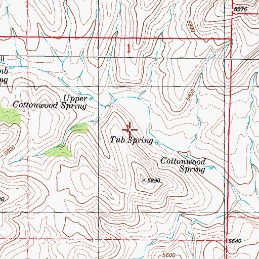 Topographic Map of Woolf Spring, NM