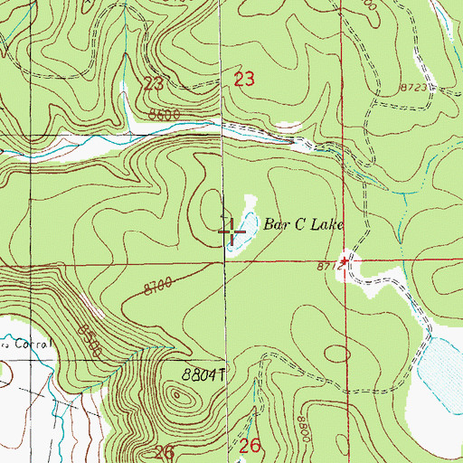 Topographic Map of Bar C Lake, NM