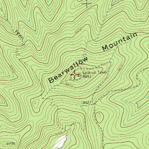 Topographic Map of Bearwallow Mountain, NM