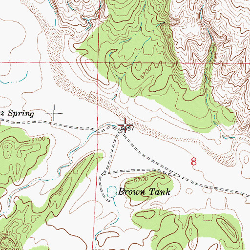 Topographic Map of Caon de los Negros, NM