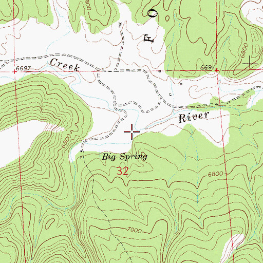 Topographic Map of Centerfire Creek, NM