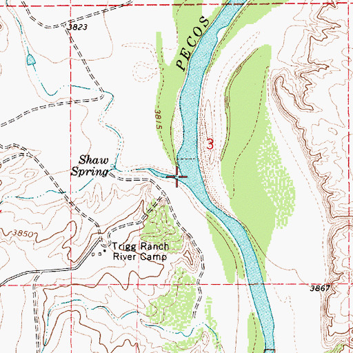 Topographic Map of Conejo Creek, NM