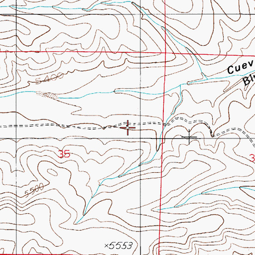 Topographic Map of Daveport Ranch, NM