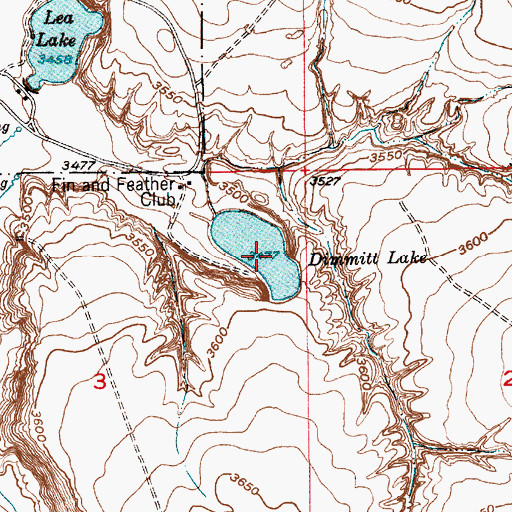 Topographic Map of Dimmitt Lake, NM